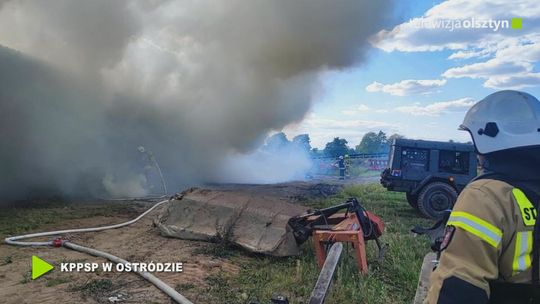 Akcja ratownicza w związku z pożarem stogu