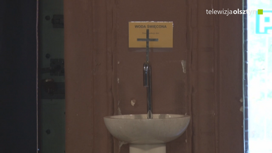 Automatyczna kropielnica w kościele garnizonowym. 