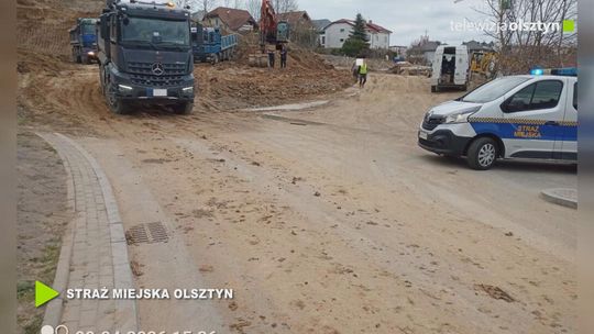 Bałagan z budowy na drodze – kierownik ukarany