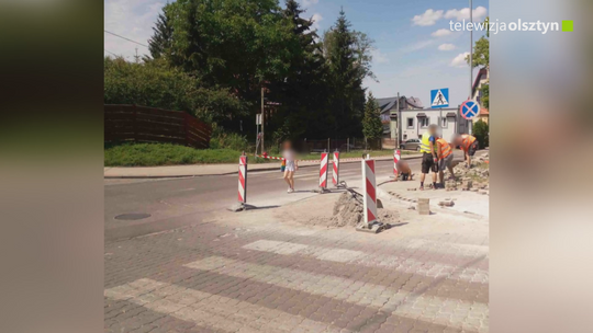 Brak oznakowań prac drogowych
