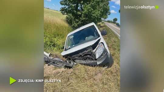 Był pijany, rozbił służbowe auto wjeżdżając do rowu i uciekł