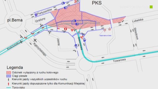  Coraz bliżej rozpoczęcia przebudowy układu drogowego przy dworcu  