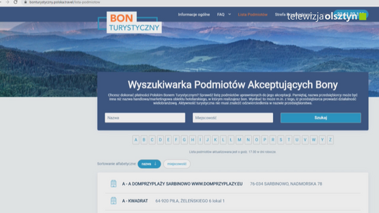 Duże zainteresowanie bonem turystycznym