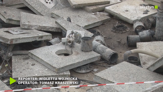 Fontanna w Parku Centralnym znowu zdewastowana