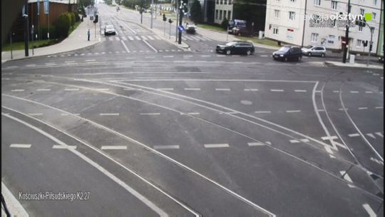 Groźny wypadek w centrum Olsztyna, w pobliżu skweru Wakara