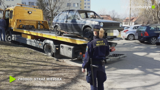 Jeszcze jeden wrak został usunięty z olsztyńskich ulic
