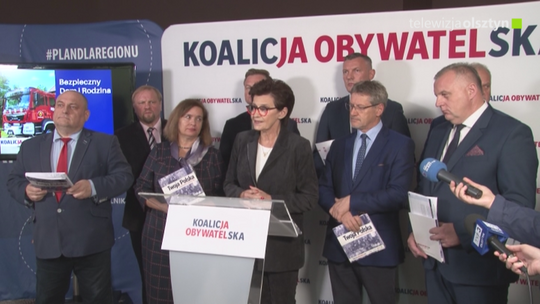 Koalicja Obywatelska podczas konferencji prasowej przedstawiła program wyborczy dla regionu warmińsko-mazurskiego