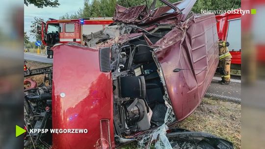 Kolizja drogowa w miejscowości Więcki