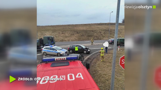 Kolizja z udziałem dwóch samochodów osobowych