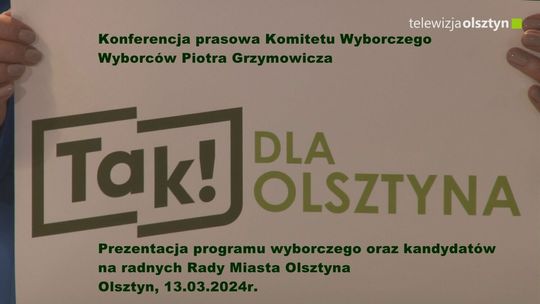 Konferencja prasowa Komitetu Wyborczego Wyborców Piotra Grzymowicza