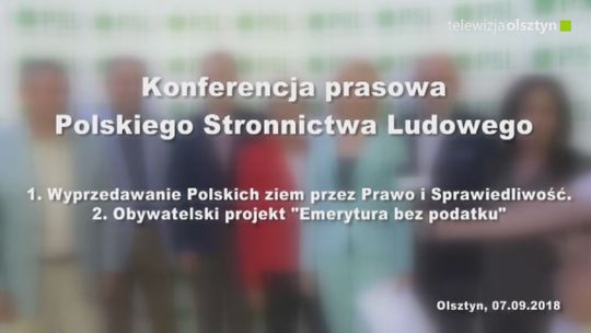Konferencja prasowa Polskiego Stronnictwa Ludowego