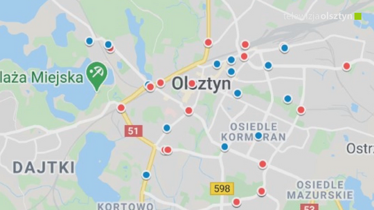 Mapa zdarzeń drogowych z udziałem rowerzystów