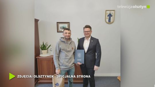 Maratończyk nagrodzony przez Burmistrza Olsztynka