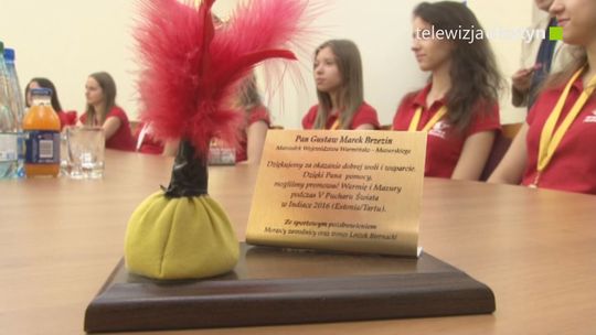Medaliści pucharu świata odwiedzili marszałka województwa 