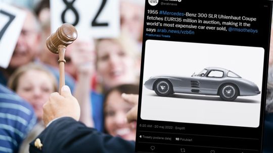 Mercedes z 1955 roku sprzedany za rekordową kwotę. Teraz to najdroższe auto świata! [ARTYKUŁ]