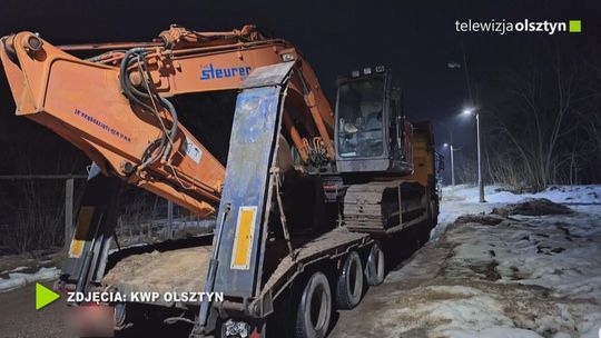 Nocny przewóz koparki z naruszeniem przepisów