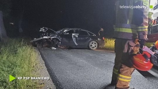 Nocny wypadek - gm. Braniewo