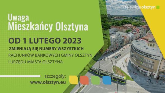 Nowe numery miejskich rachunków bankowych