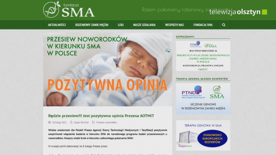 Noworodki będą badane w kierunku rdzeniowego zaniku mięśni