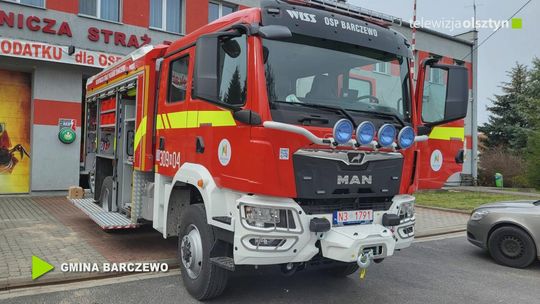 Nowy samochód ratowniczo-gaśniczy marki Man trafił do OSP Barczewo