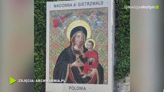 Odsłonięcie mozaiki Matki Boskiej Gietrzwałdzkiej w Ogrodach Watykanu