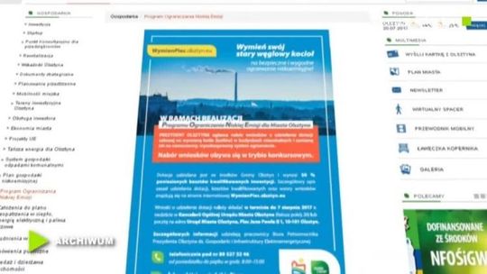 Olsztyn stracił pieniądze przeznaczone na wymianę pieców 