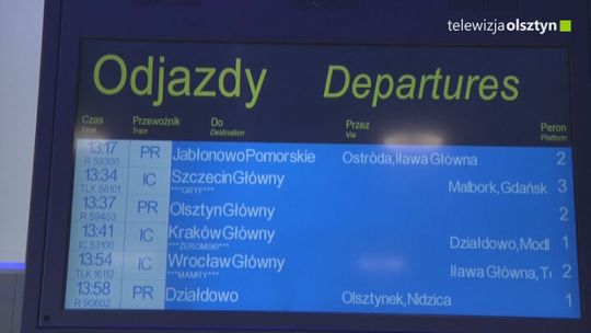 Olsztyn zyska lepsze połączenie kolejowe z Warszawą