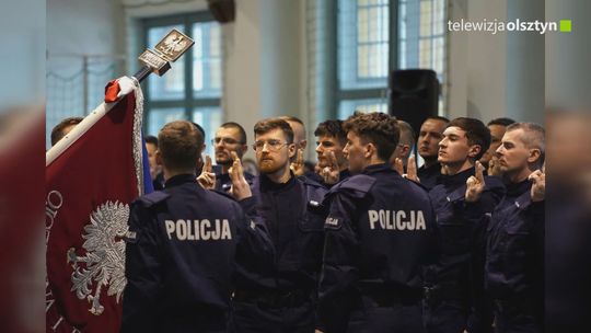 Pierwsze tegoroczne ślubowanie policjantów z Warmii i Mazur