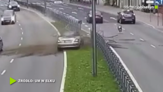 Pijany kierowca w rozpędzonym mercedesie doprowadził do kolizji