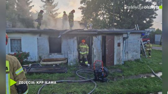 Policja wyjaśnia okoliczności pożaru budynku socjalnego w Lubawie