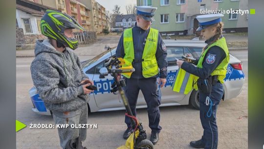 Policyjna akcja „Bezpieczna mikromobilność” na drogach Warmii i Mazur