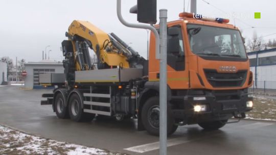 Potężny żuraw do podnoszenia tramwajów jest już w Olsztynie 