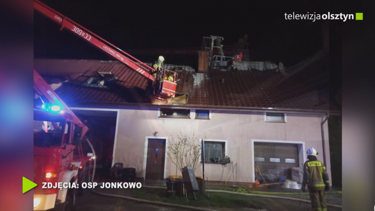 Pożar budynku mieszkalnego pod Olsztynem