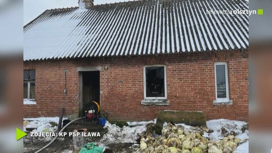 Pożar budynku mieszkalnego w Butowie w powiecie iławskim