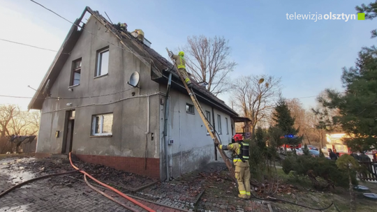 Pożar dachu oraz poddasza