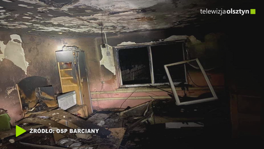 Pożar mieszkania dwie osoby straciły dach nad głową
