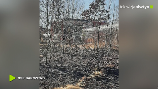 Pożar trawy zniszczył zabudowania na działce