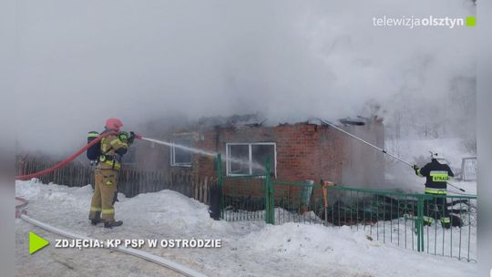 Pożaru budynku mieszkalnego w Strużynie w gminie Morąg