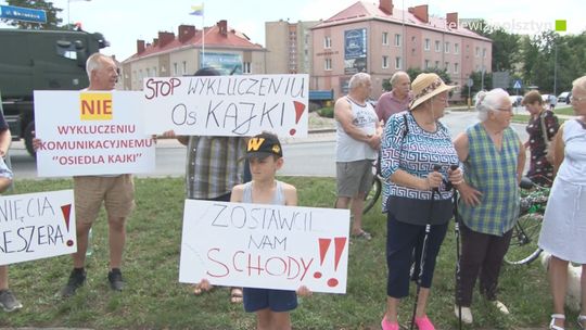 Protest mieszkańców osiedla Kajki