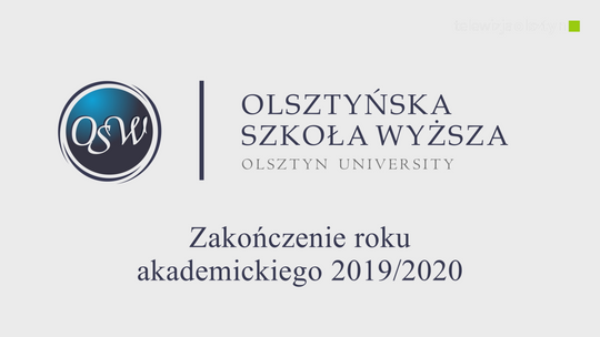 Rektor Olsztyńskiej Szkoły Wyższej żegna absolwentów online