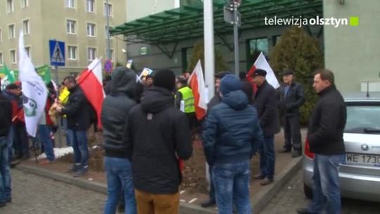 Rolnicy strajkowali na ulicach Olsztyna