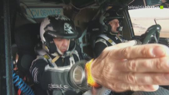 Sebastian Rozwadowski na mecie Rajdu Dakar 