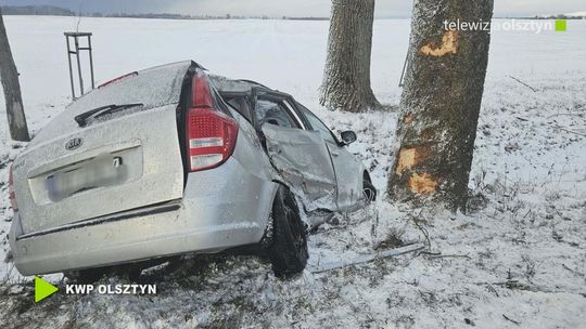 Ślisko na drogach powiatu bartoszyckiego