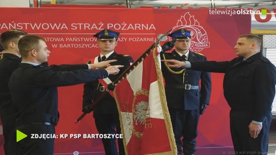 Ślubowanie strażaków w Komendzie Powiatowej PSP w Bartoszycach