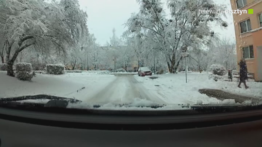 Śnieżny poranek w Olsztynie
