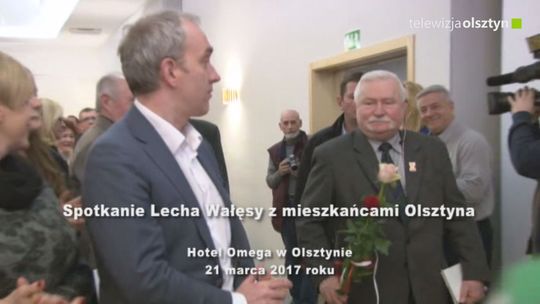 Spotkanie Lecha Wałęsy z mieszkańcami Olsztyna. 