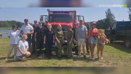 Spotkanie na Plaży Miejskiej w Gołdapi na rzecz bezpiecznych wakacji