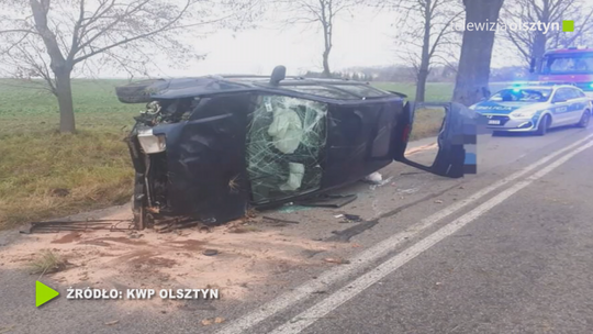 Stracił panowanie nad pojazdem i dachował