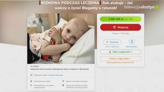 Szczęśliwy finał zbiórki na chorego Jasia