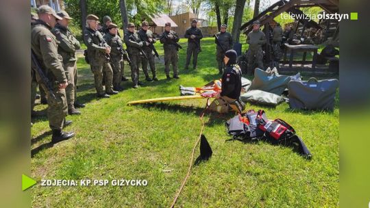 Szkolenie WOT z ratownictwa wodnego na poziomie podstawowym przeprowadzane przez giżyckich strażaków